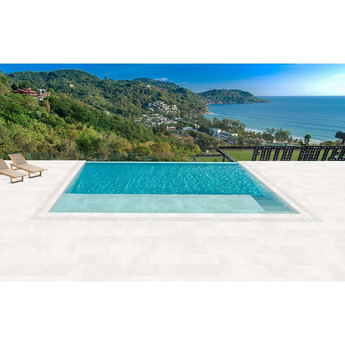 Creta Stromboli Light pool edge 33x50 - Cerâmica principal - Stromboli Light pool edges