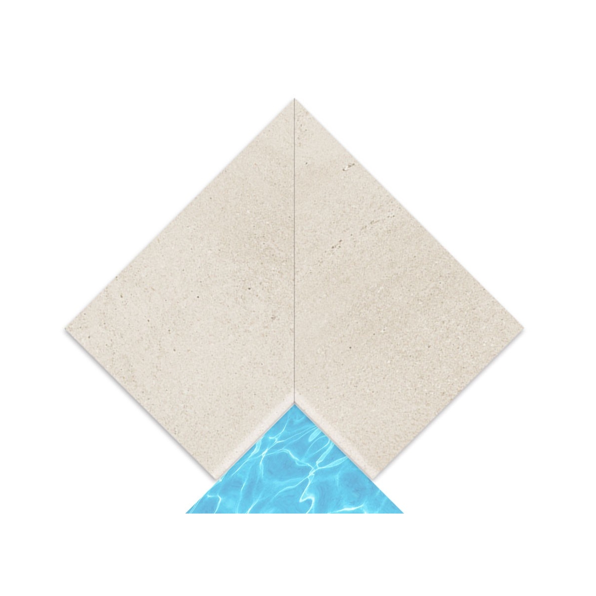 Esquina interior Creta Stromboli Cream 33x50 (2 pz)