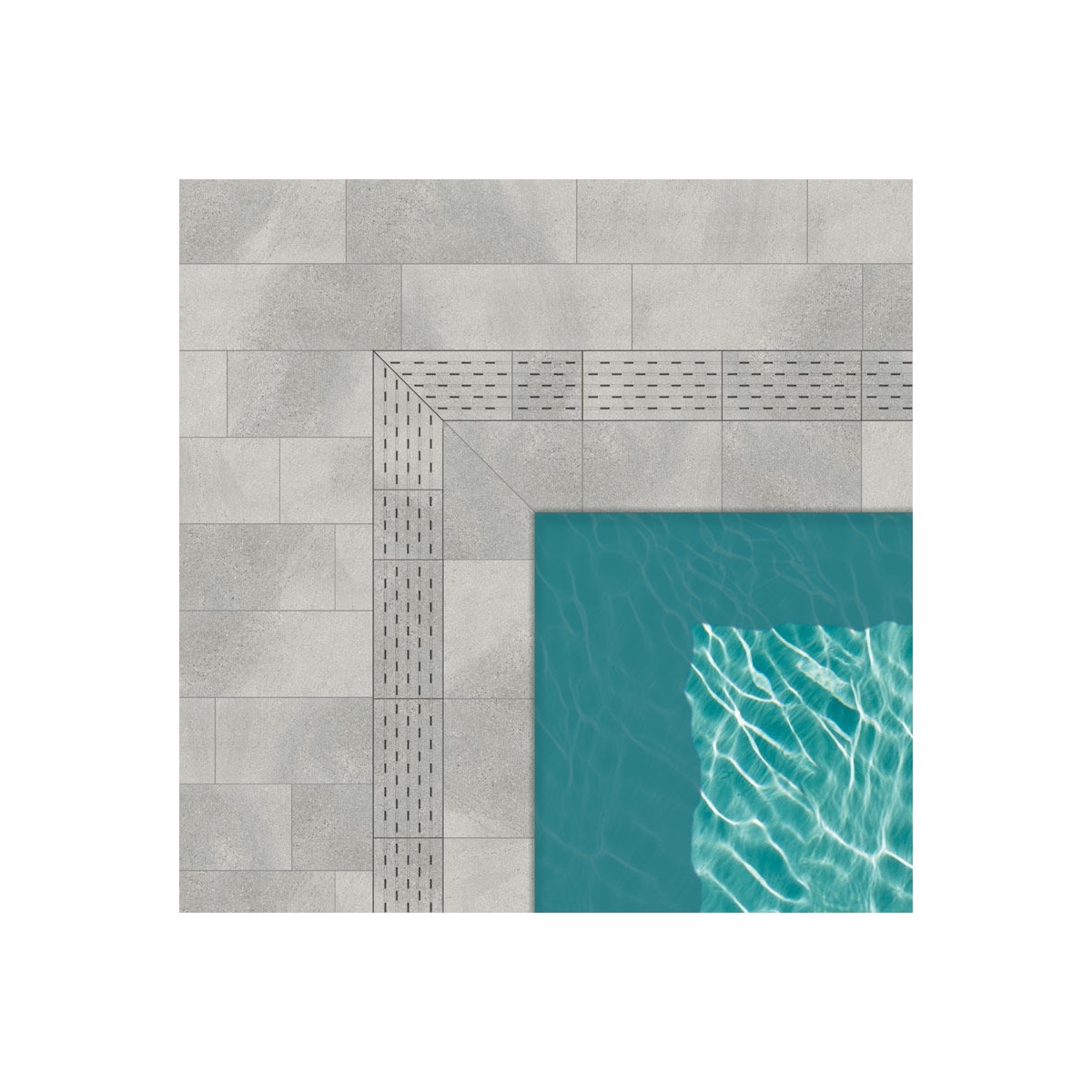 Cobertura de piscina Creta Stromboli Prata da Cerámicas Mayor - Cobertura de piscina Stromboli Prata