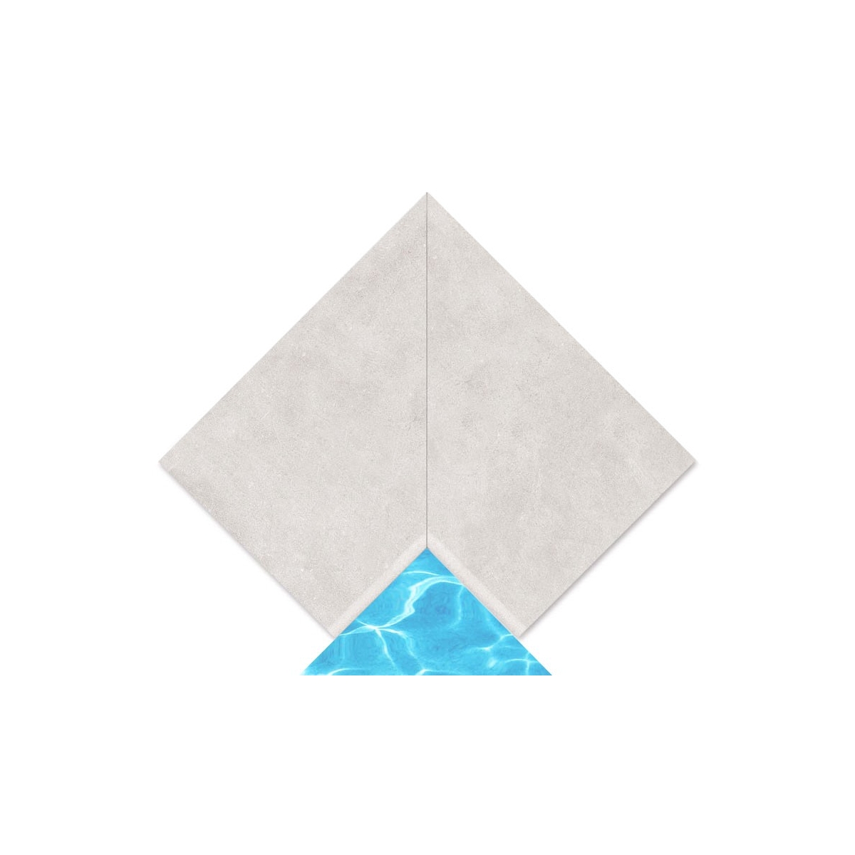 Creta Cimentos Neve 33x50 canto interno (2 pcs)