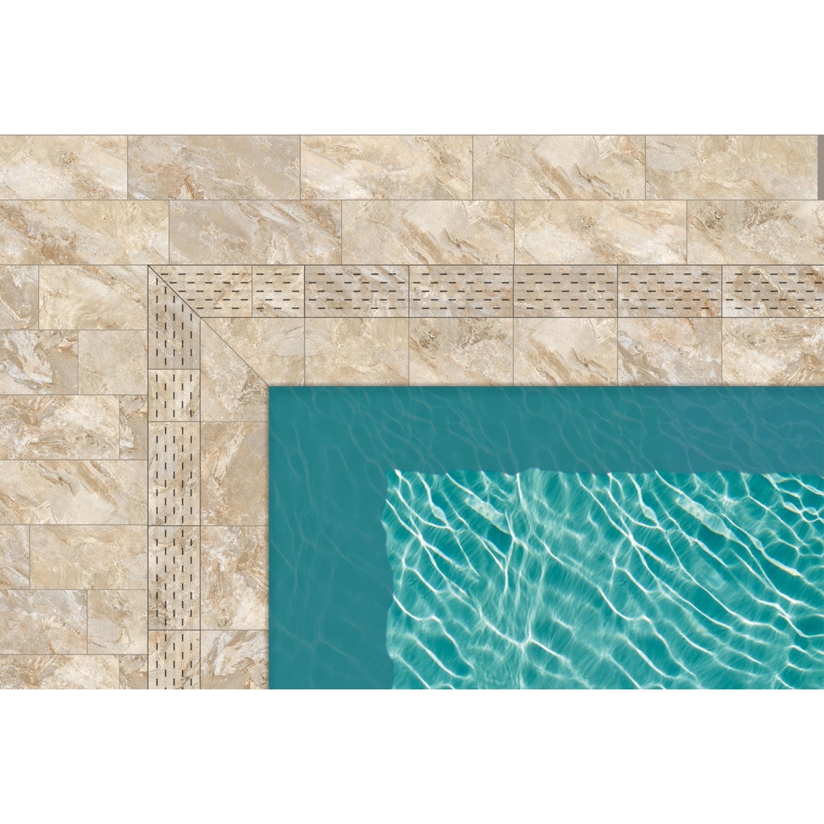 Base Sea Rock Caramel 37,5x75 (caja 1,125 m2) Bordes de piscina Sea Rock Caramel