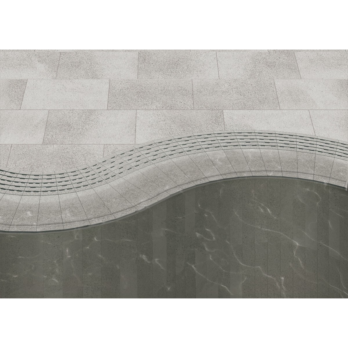 Cerâmica Major Maui Sea Rock Caramelo Pool Edge 33x50