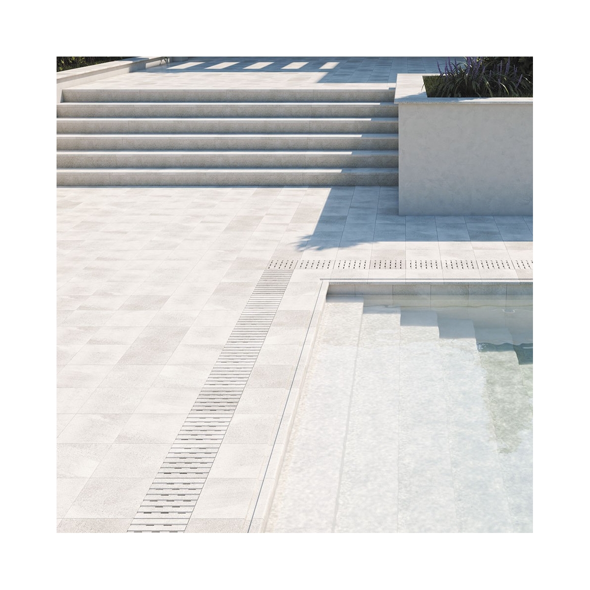 Borde de piscina Maui Stromboli Silver 33x50 Bordes de piscina Stromboli Silver