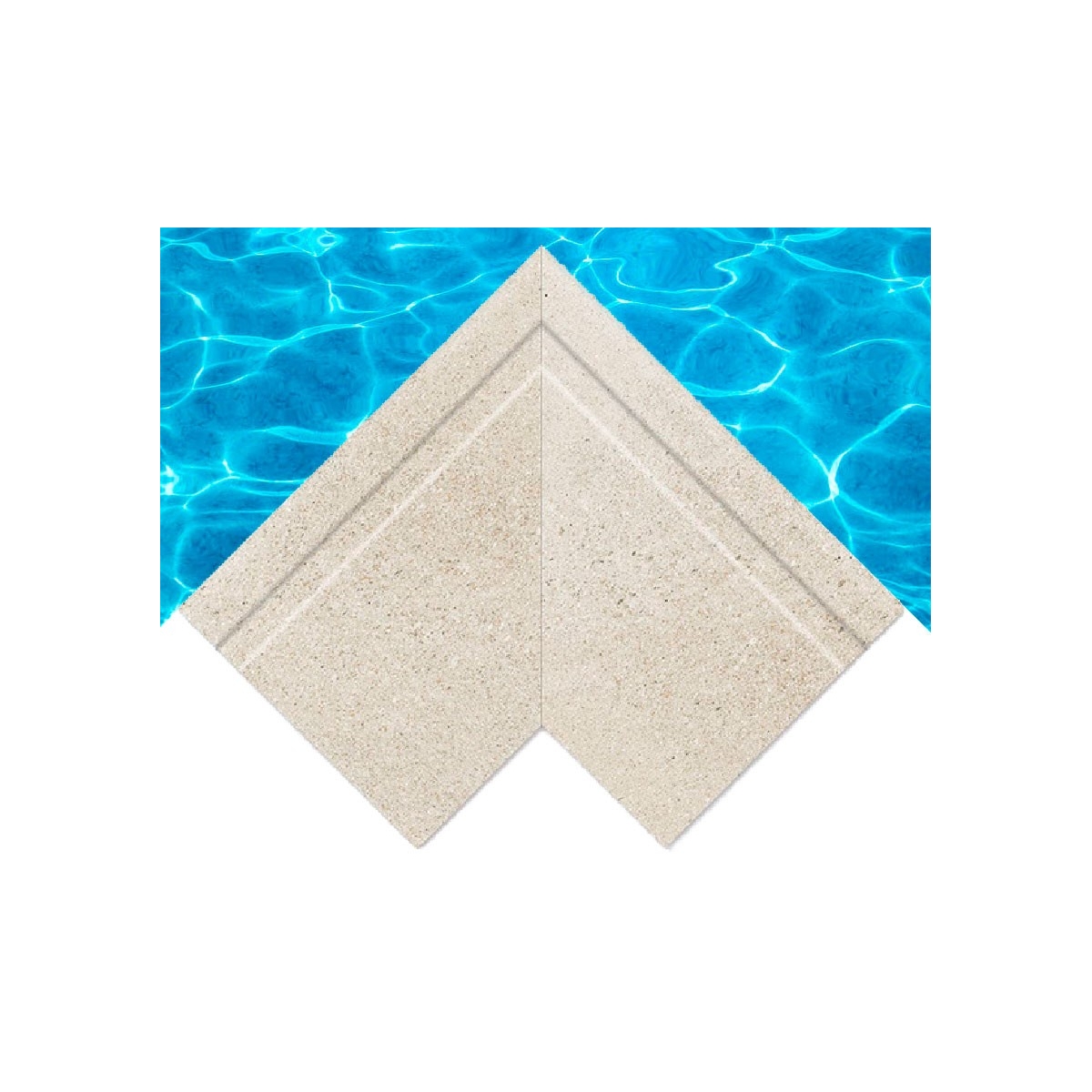 Maui Stromboli Creme 33x50 Außenecke (2 Stück)