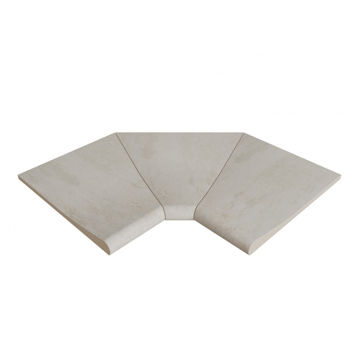 Pietro White SI3 series curved inner corner 46x46x2.6