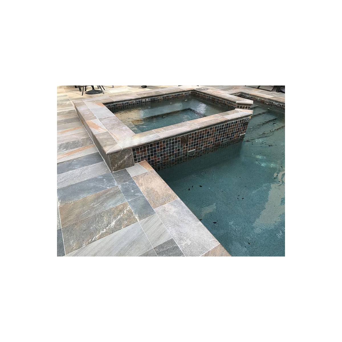 Bord de piscine droit Serena Mix L62 62.6x31.7x3.8 Rosagres