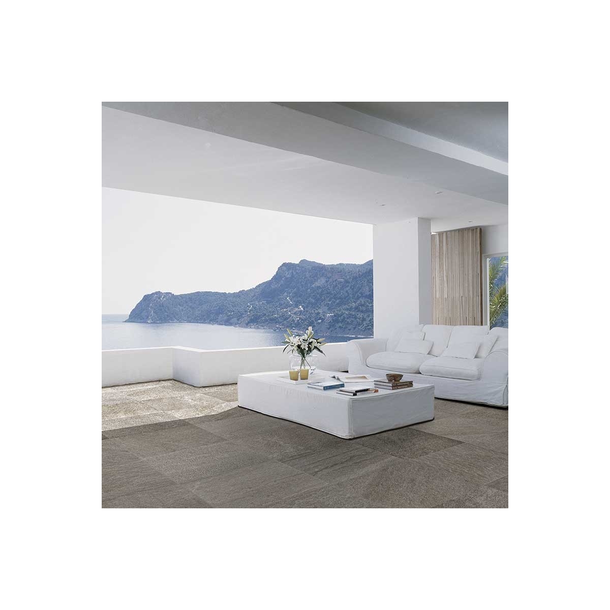 Rosagres Straight pool edge Serena Nero L62 62.6x31.7x3.8