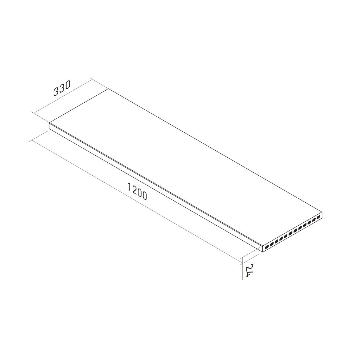 Keramik Mayor - Woods Arctic 120x33 Poolkante (Packung 2u)