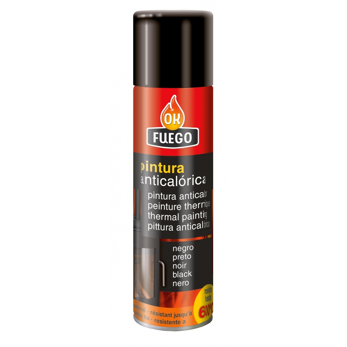 Peinture Haute Température Noire (400 ml)