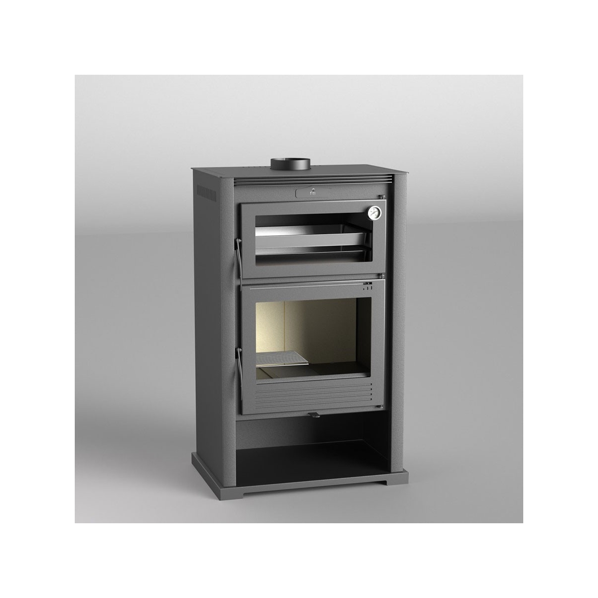 Estufas de leña FM Calefacción FM M-107 - Estufa de leña con leñero, doble cámara y horno online