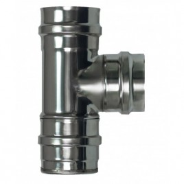 Terminal en "T" inoxidable para estufas de pellet