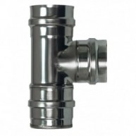 Stainless "T" terminal for pellet stoves