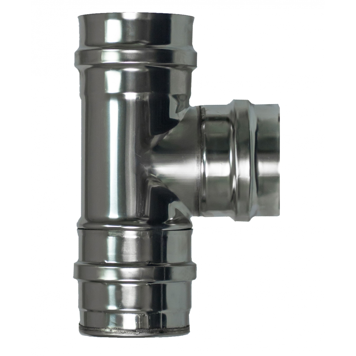 Stainless "T" terminal for pellet stoves