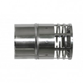 Stainless steel side discharge cap