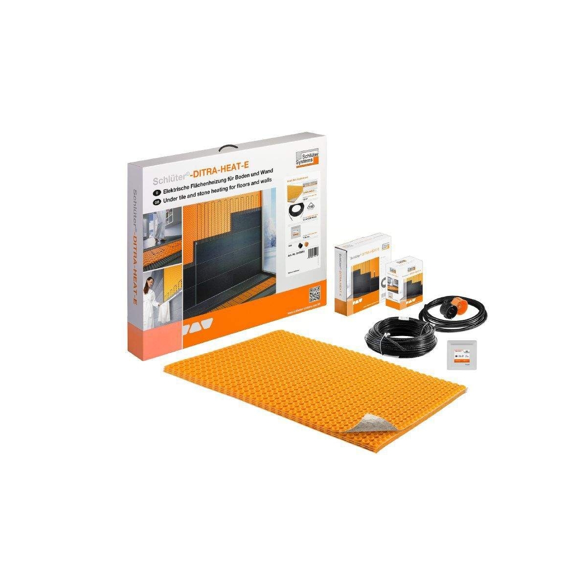 Schüter Systems underfloor heating kit with touch thermostat