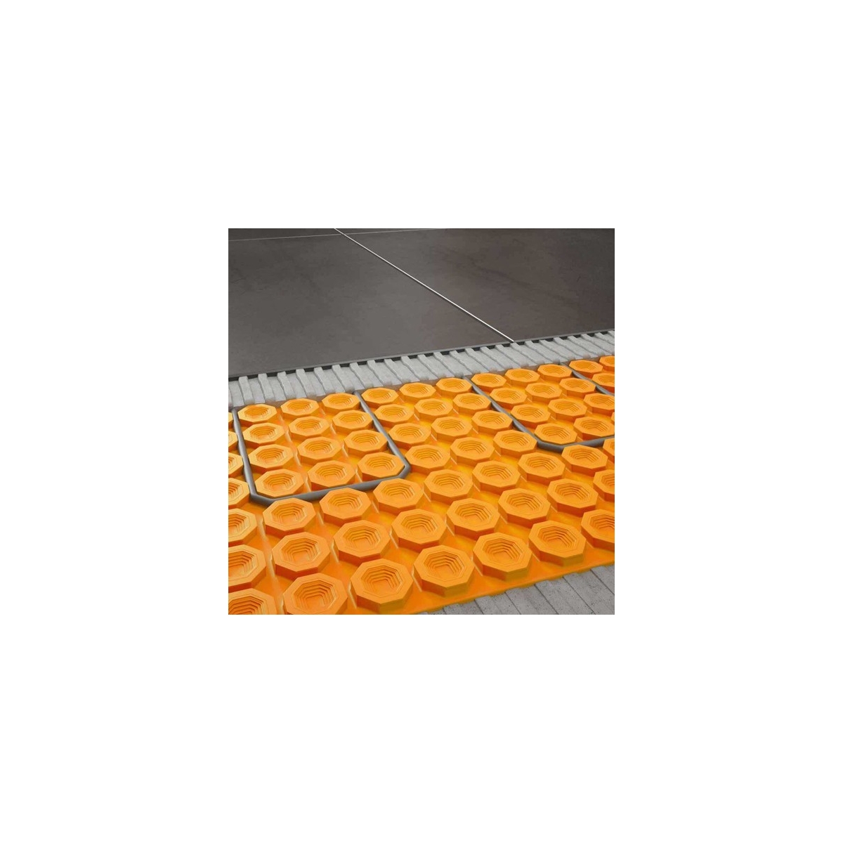 Underfloor heating using electricity and adjustable and programmable digital thermostat - Electric underfloor heating