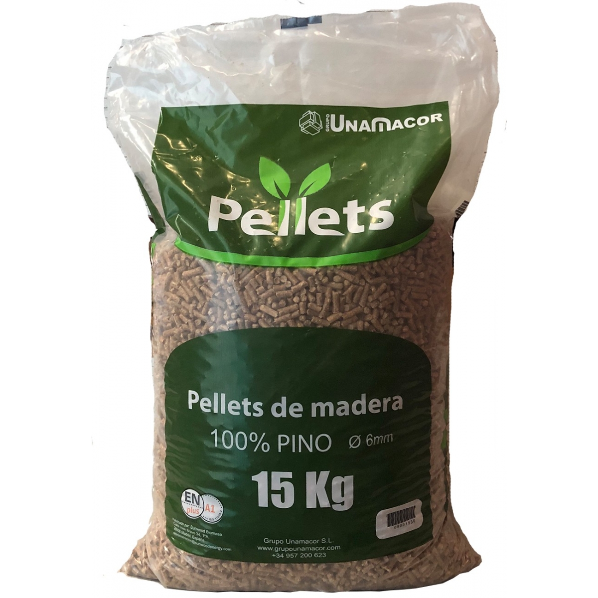 Palete de pellets 15kg 70 sacos Grupo Unamacor