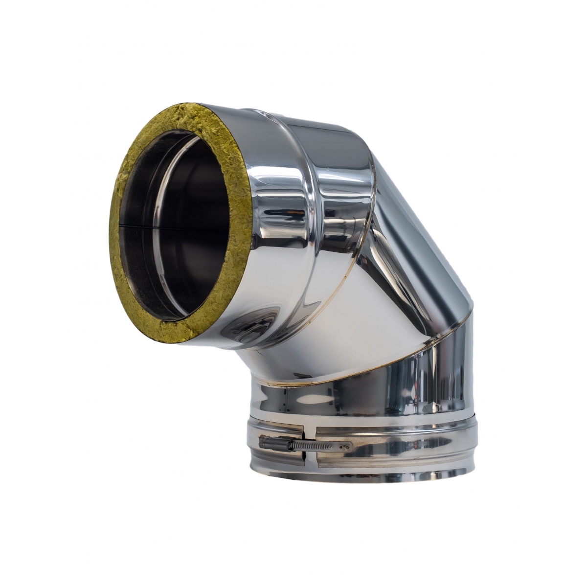 Photo of Double wall stainless steel elbow for pellets 45º and 90º