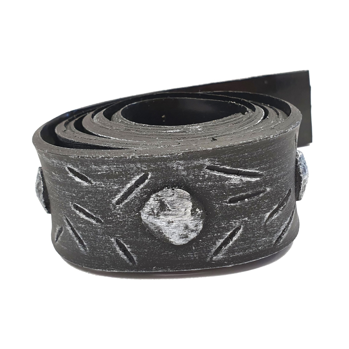 Imitation wrought iron union roll 4 cm wide old silver La Viguería