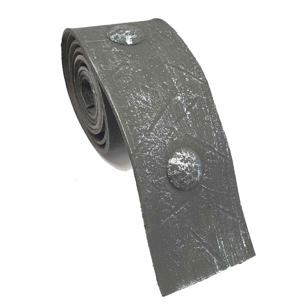 Rolo de ligação de imitação de ferro forjado com 8 cm de largura em prata velha