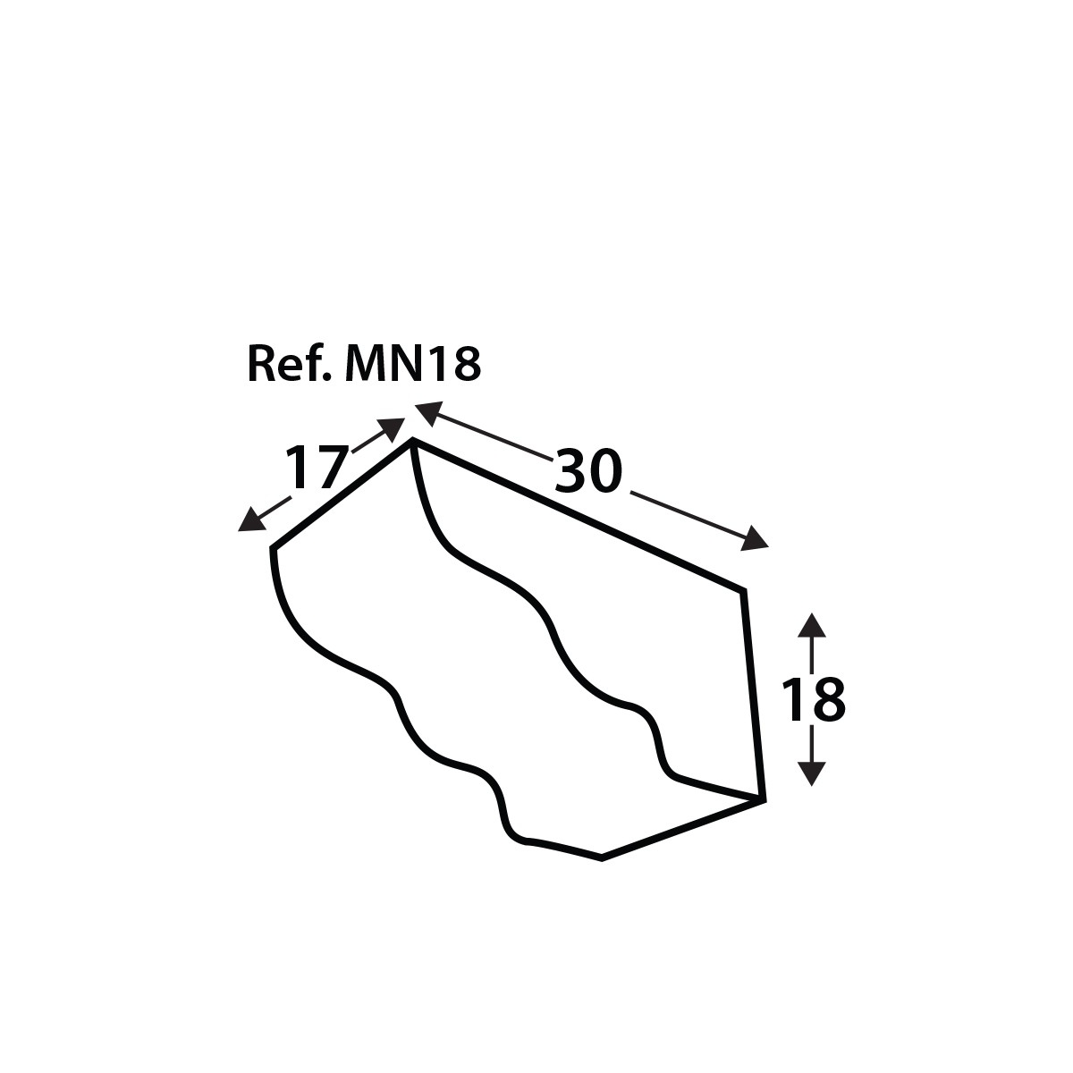 MN18 Bracket - Supports imitation bois polyuréthane - Marque La Viguería