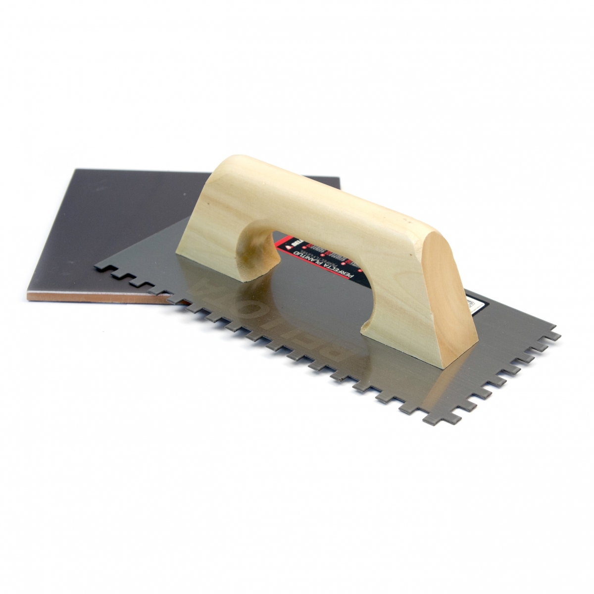 Truelle dentée en acier 27x13,5cm (8 x 8mm) - Bellota