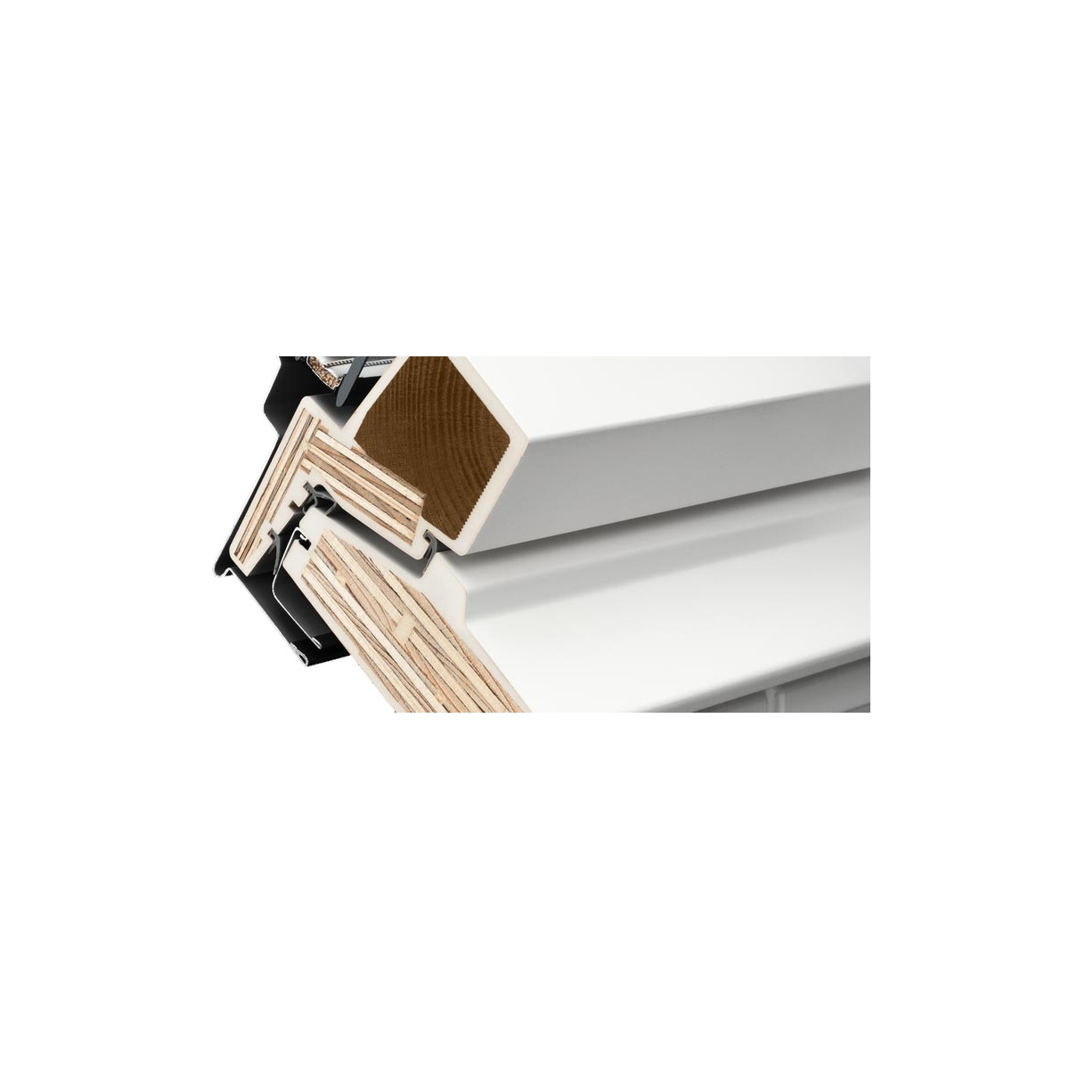 Velux Fenêtre en saillie avec finition polyuréthane blanc