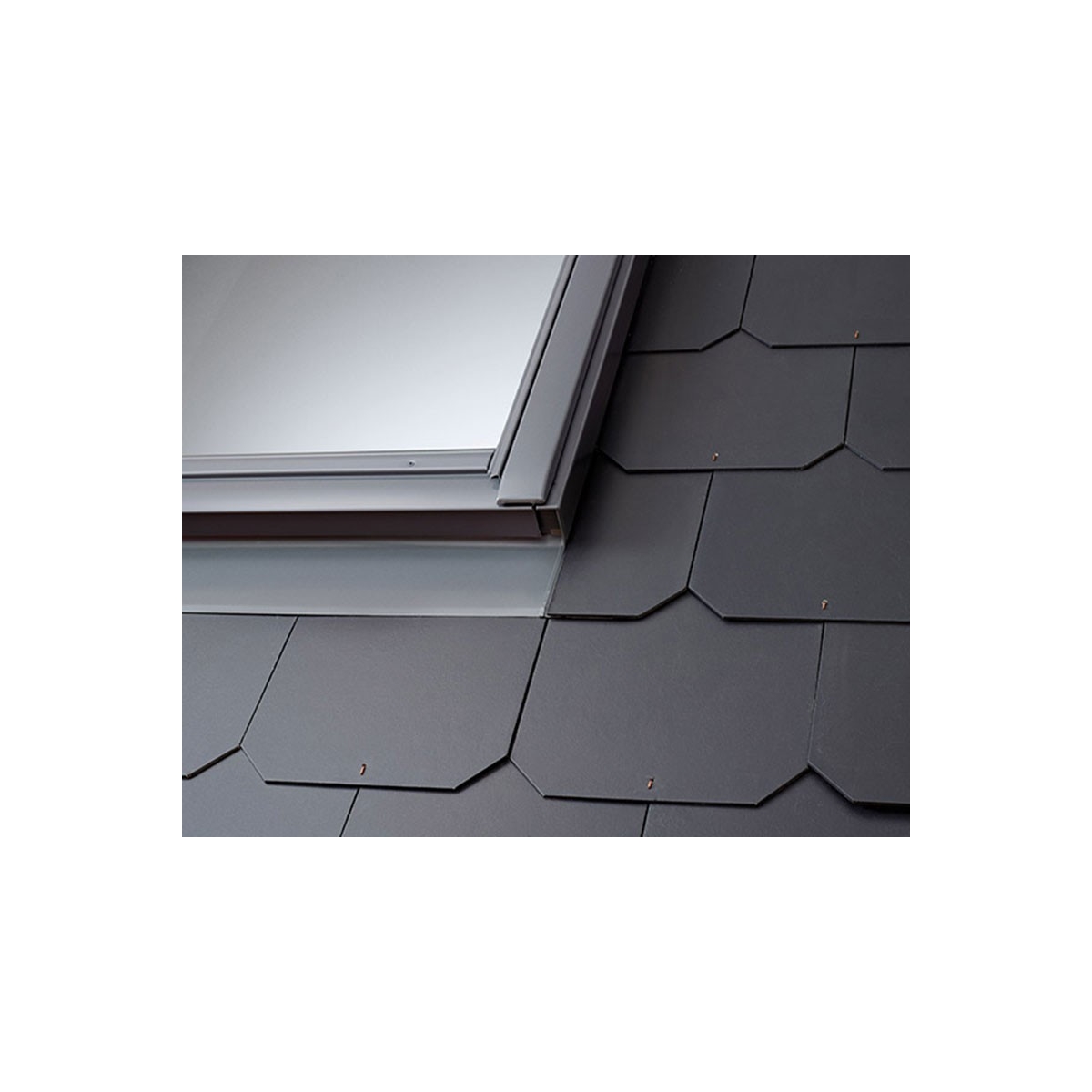 Grey sealing frame for flat roof