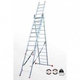 Leiter 3 Abschnitte 7 Stufen 2,00 - 4,50 m