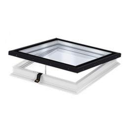 Electric Flat Roof Window with Smooth Glass Dome