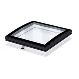 Fenêtre de toit plat fixe avec dôme en verre incurvé