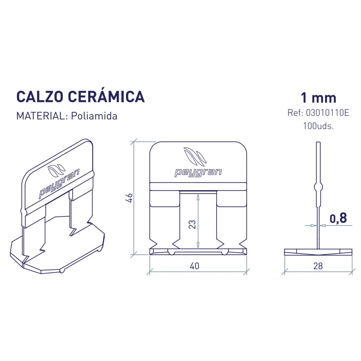 Garrote Peygran 1 mm (Saco de 100 unidades) Peygran