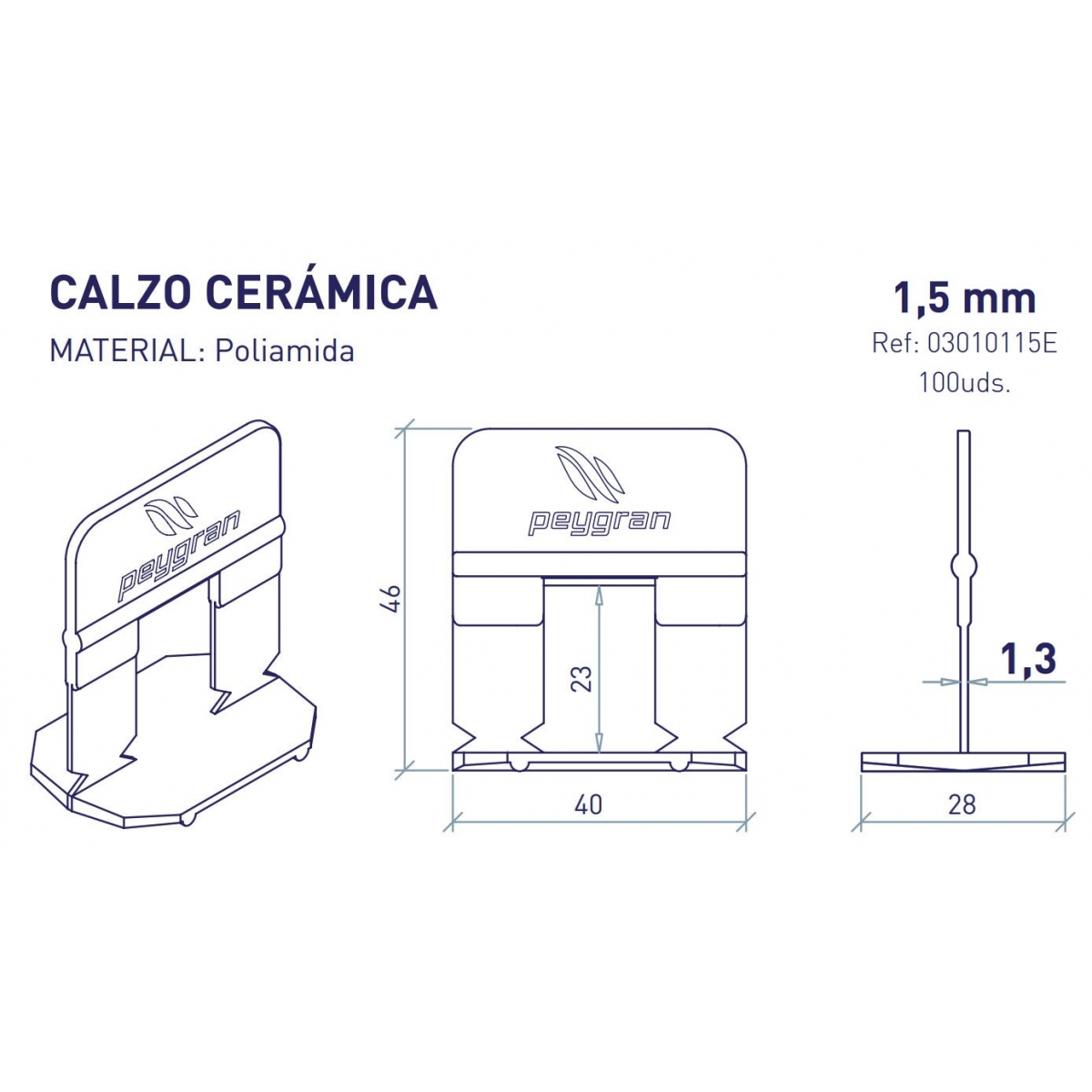 1.5 mm Peygran chock (Bag of 100 units) Peygran