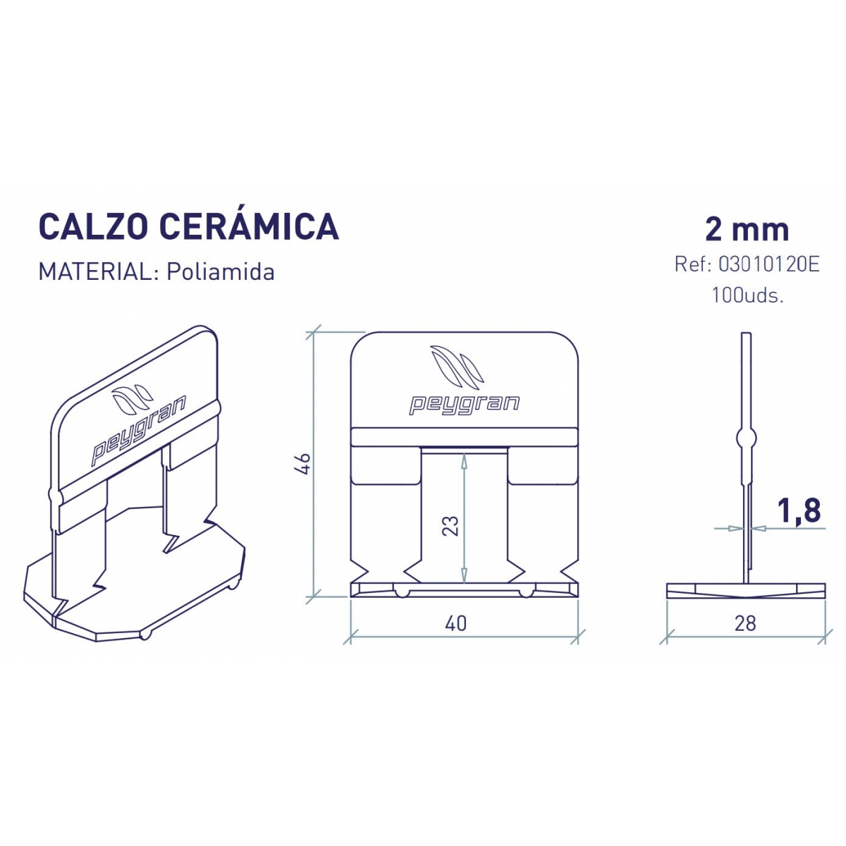 2mm Peygran garrote (saco de 300 unidades) Peygran