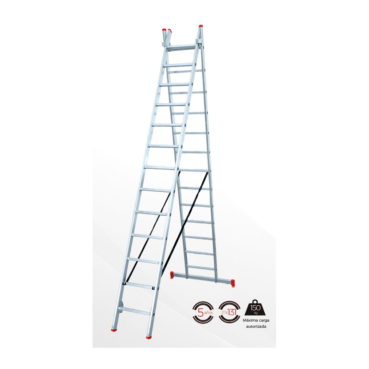 Leiter 2 Abschnitte 13 Stufen