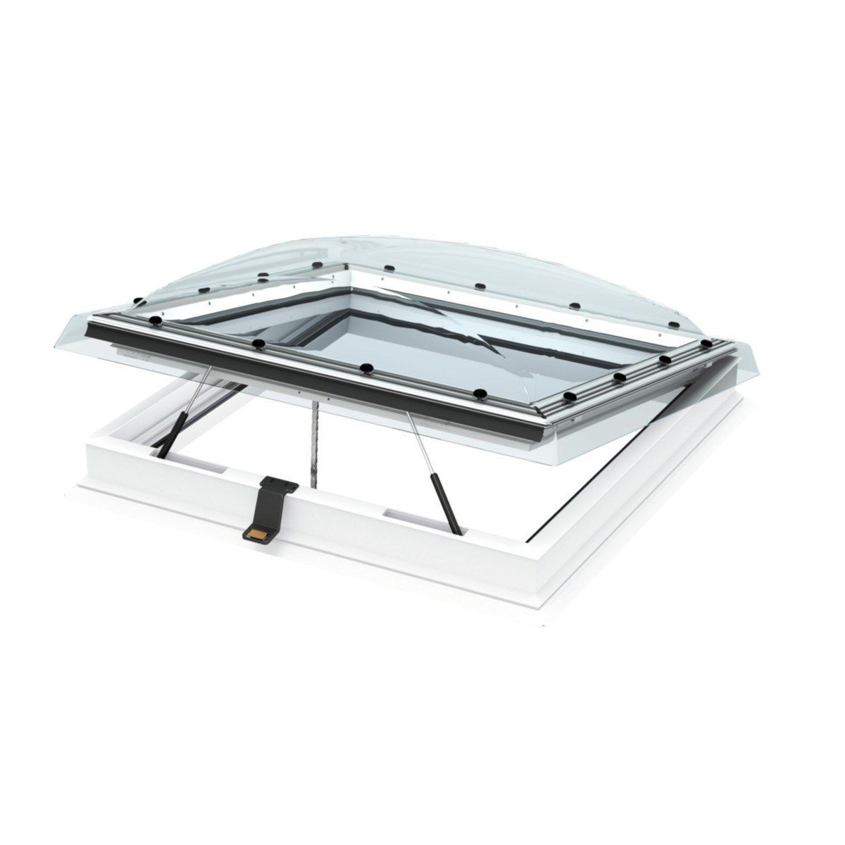 Fenêtre de toit plat électrique avec dôme extérieur en acrylique