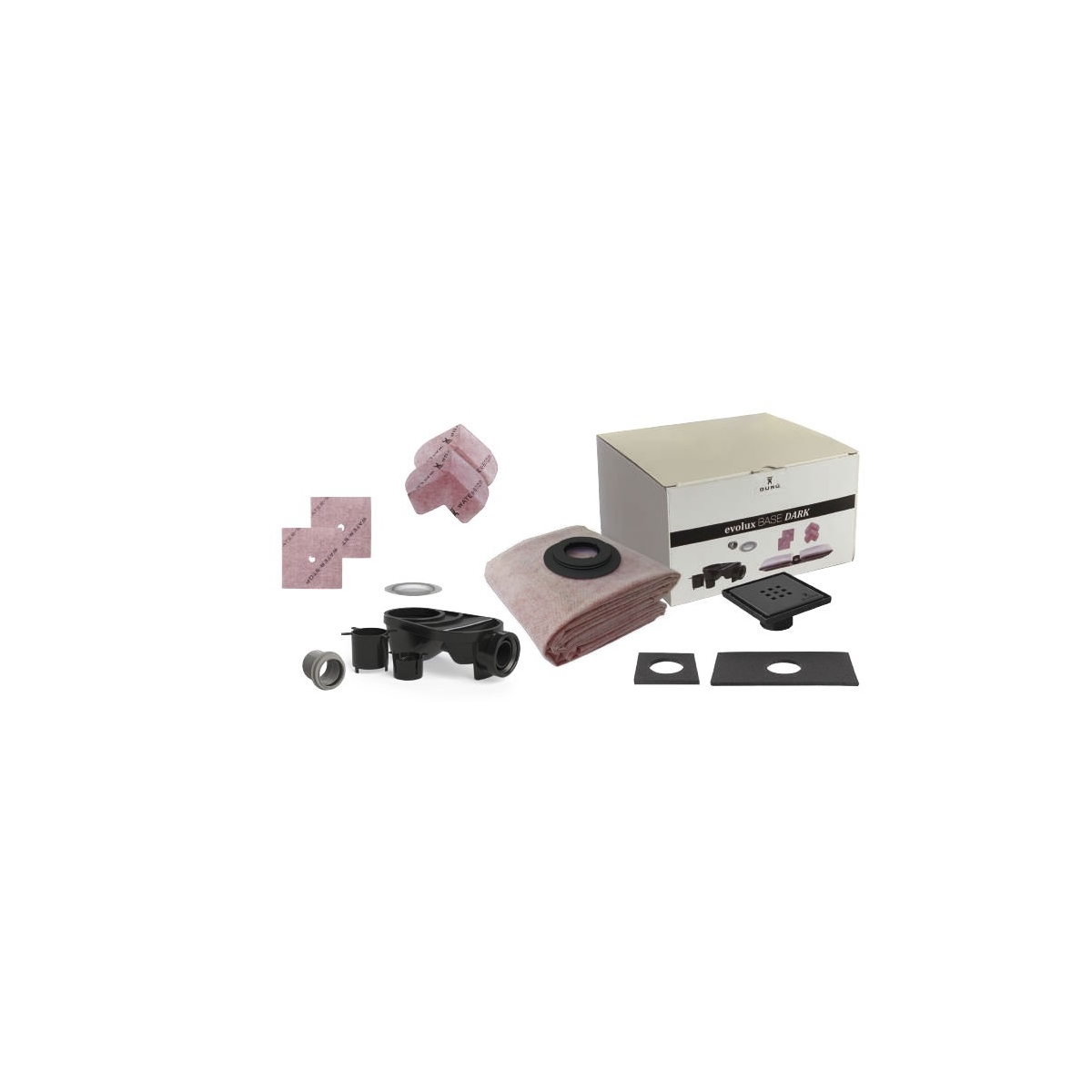 Evolux Drain de douche foncé grille lisse Estil Guru