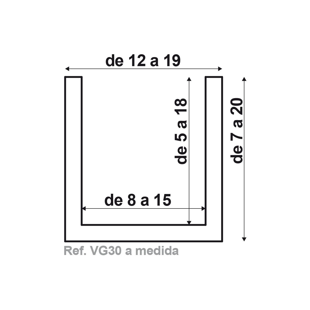 Poutre sur mesure 300x19x20 maximum