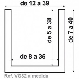 Custom beam 300x35x38 maximum