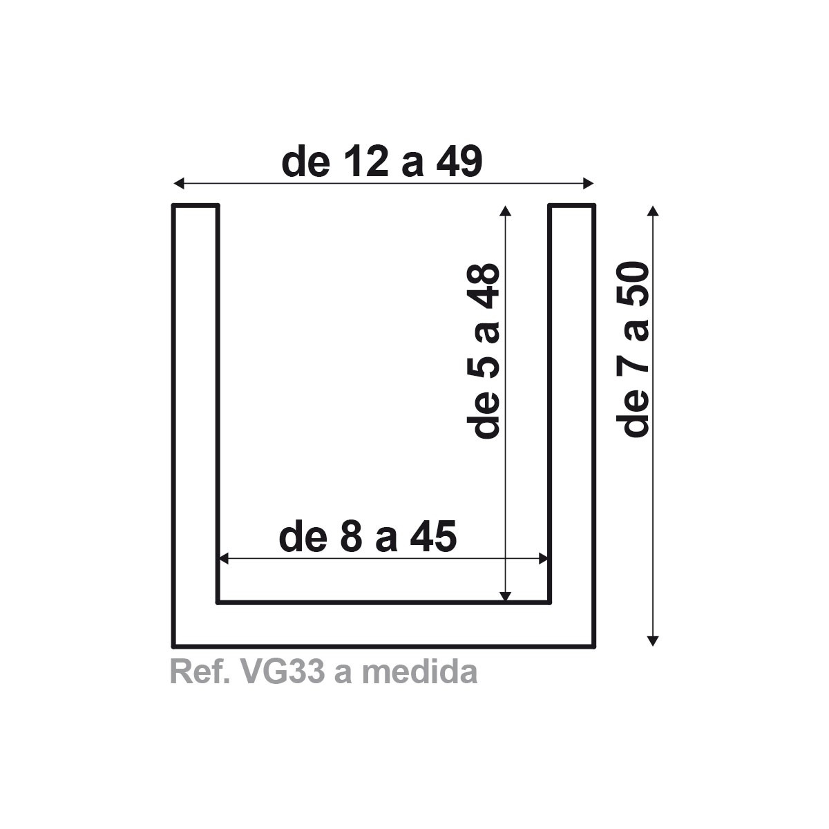 Custom beam 300x49x50 maximum