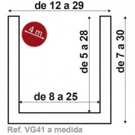 Poutre sur mesure 400x25x28 maximum