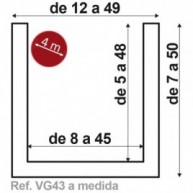 Custom beam 400x49x50 maximum