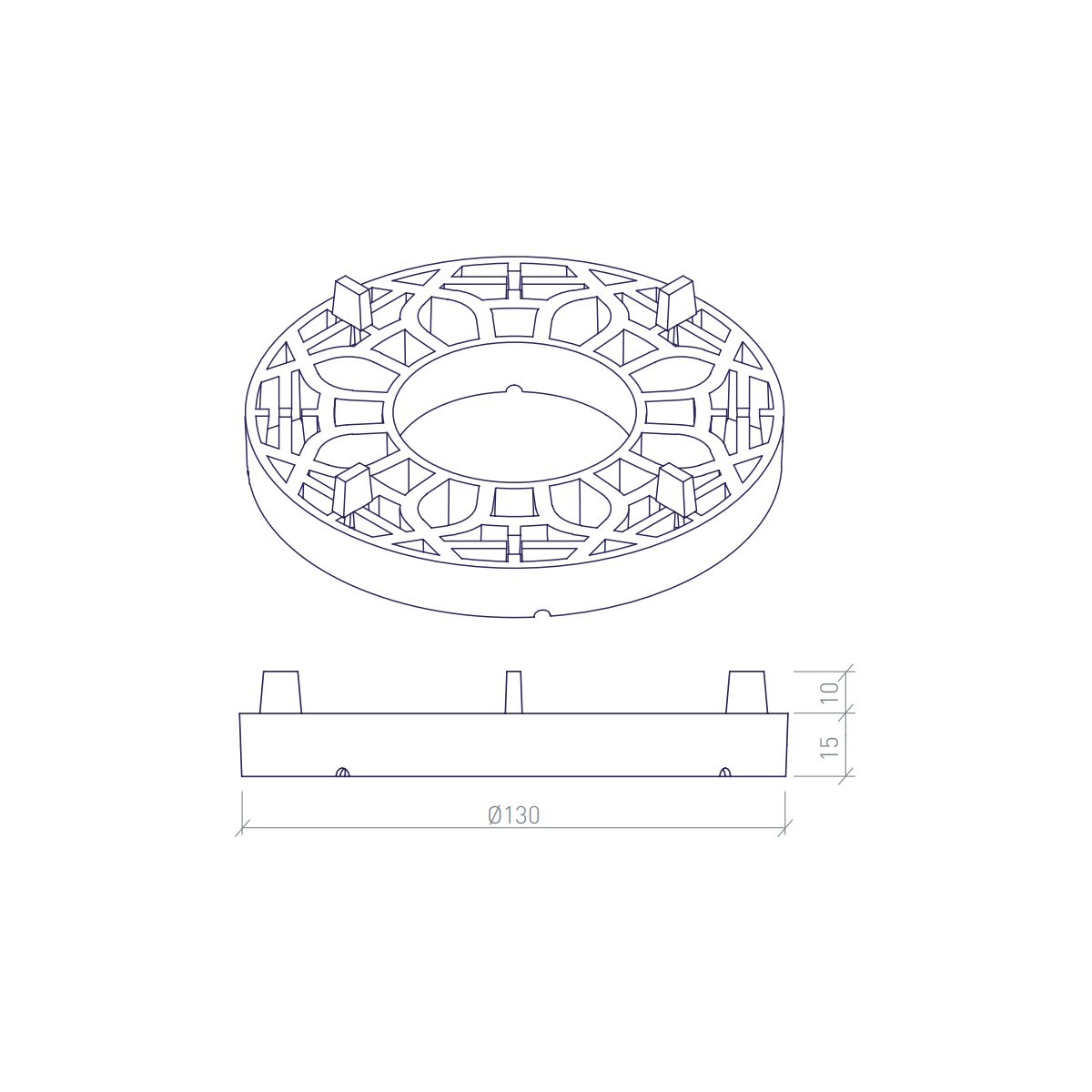 Support fixe 10-15mm pour Plots pour plancher flottant Peygran