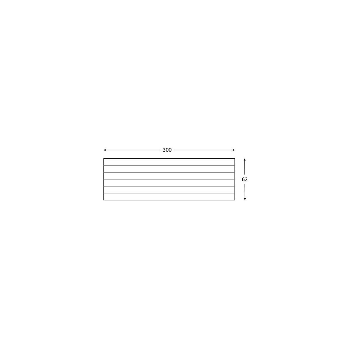 La Viguería Panneau rustique à six lattes imitation bois de 300x62cm