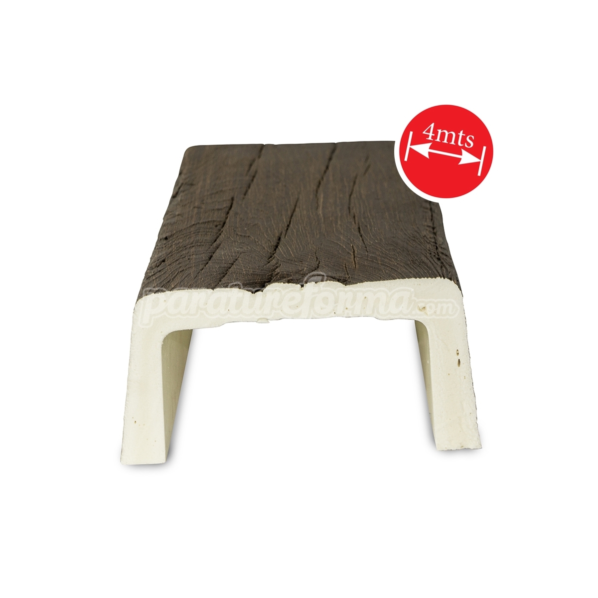 Polyurethane wood imitation beams La Viguería - Beam 400x14.5x8 wood imitation