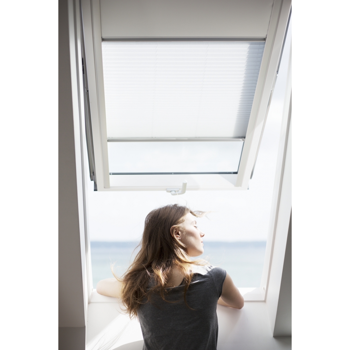 Velux - DUO manuel DFD Rideau Marron Foncé 4559 Premium