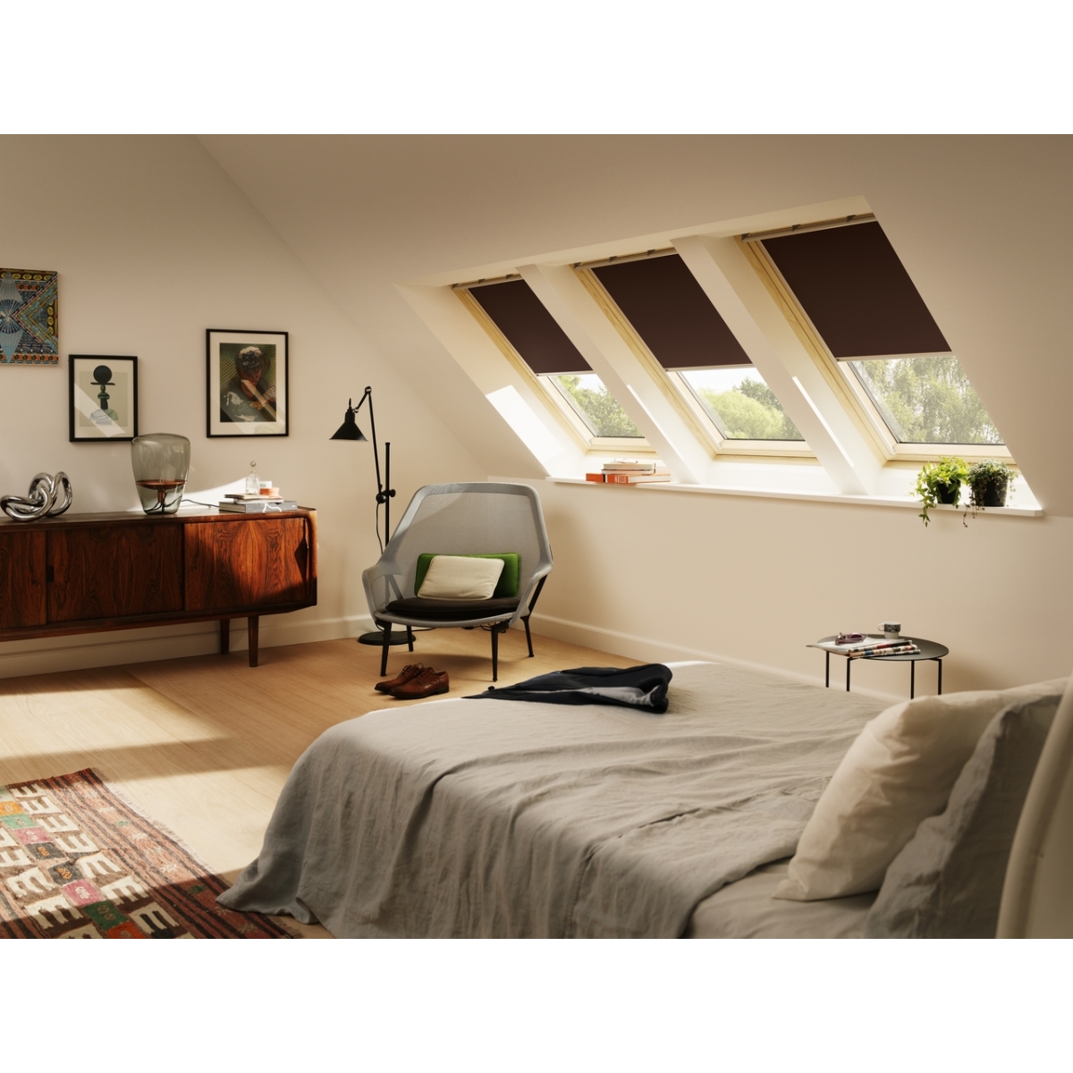 Detalhe foto Cortina blackout solar DSL Black 3009 Premium Velux