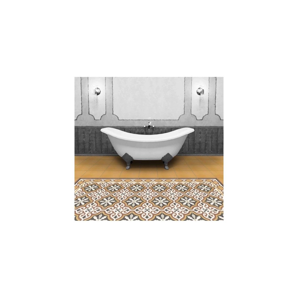 Bordure gothique victorienne 20x20 (m2) - Mainzu