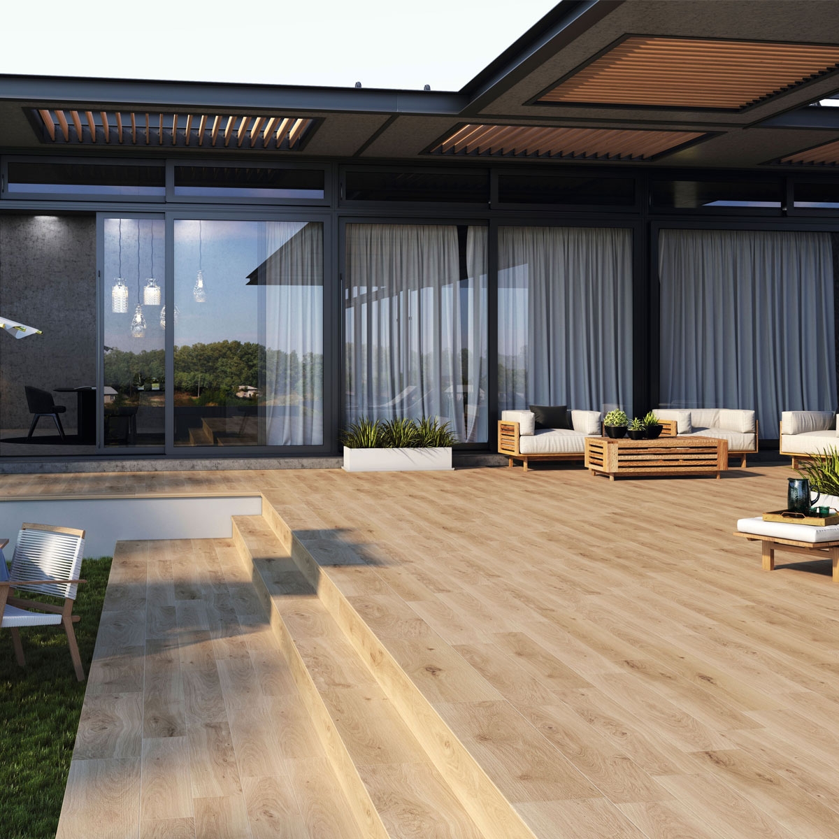 APE Straight step Walnut 33x120