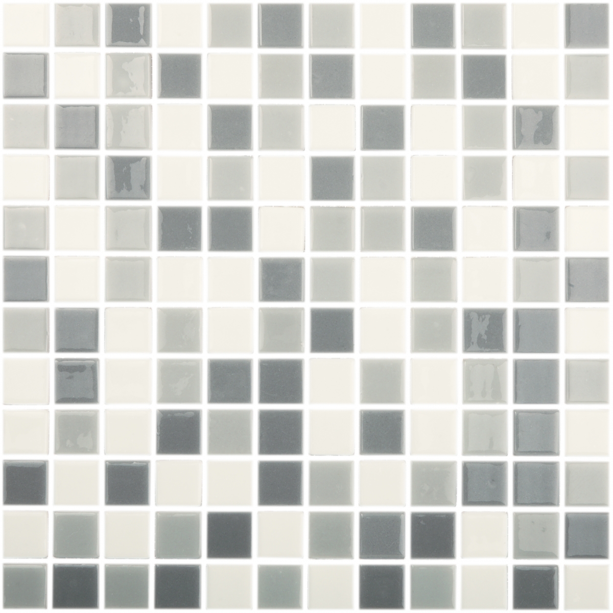 Hellgraue Mosaik-Mix-Fliesen